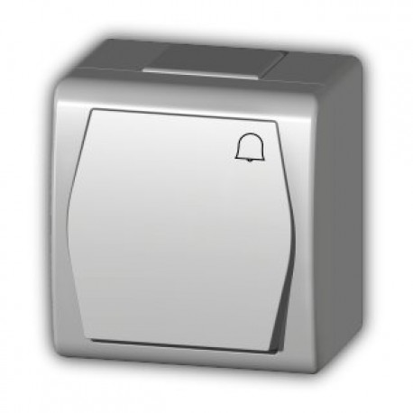 vypínač vodo HERMES tlačítko 1/0 biele IP44 zvonč.